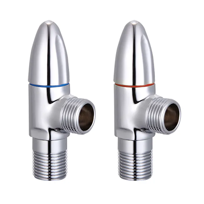 빨간색 파란색 황동 앵글 밸브