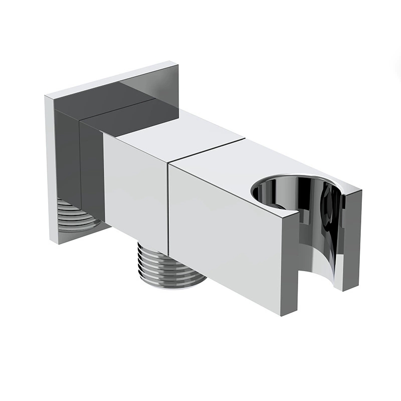 샤워 홀더가있는 두꺼운 솔리드 브래스 사각 앵글 밸브, 비데 스프레이 및 핸드 헬드 샤워 용 1/2 